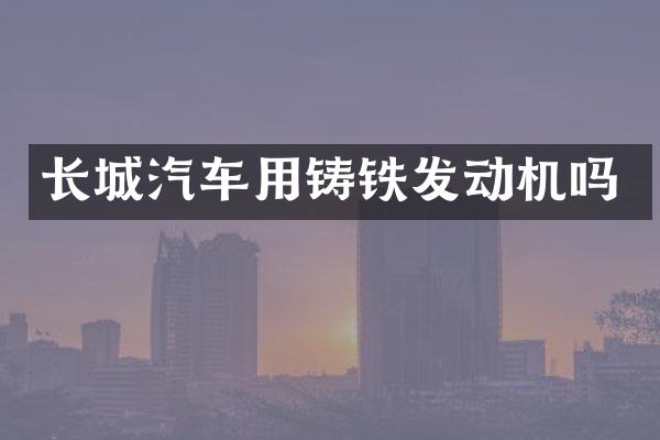 长城汽车用铸铁发动机吗