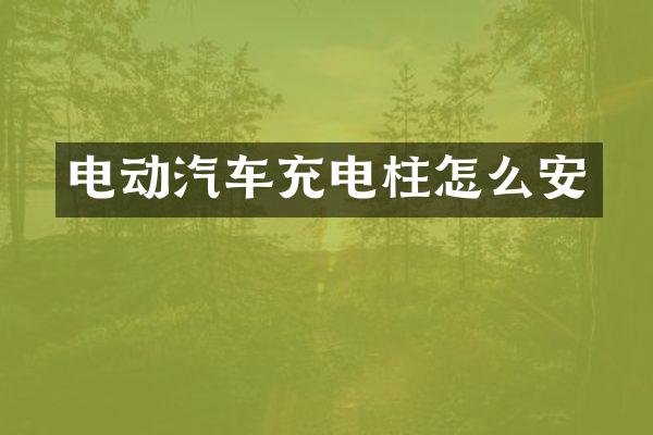 电动汽车充电柱怎么安