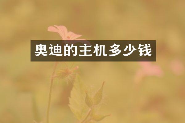 奥迪的主机多少钱