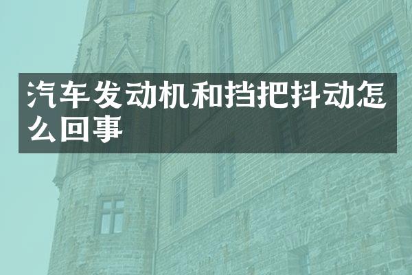 汽车发动机和挡把抖动怎么回事