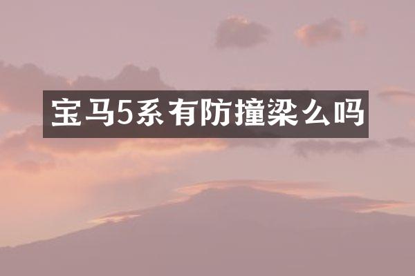 宝马5系有防撞梁么吗