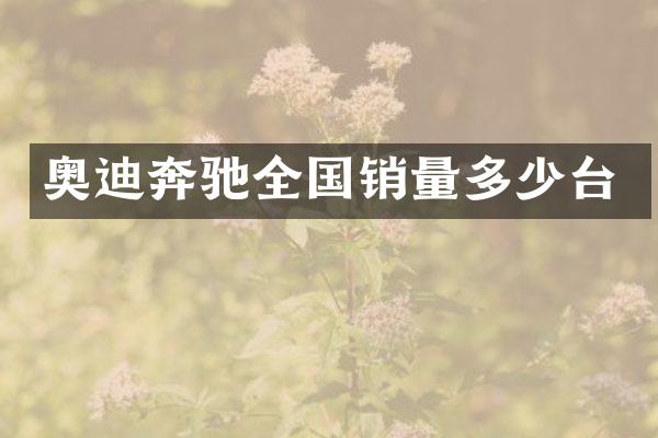 奥迪奔驰全国销量多少台