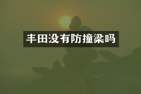 丰田没有防撞梁吗