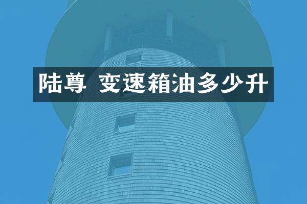 陆尊 变速箱油多少升