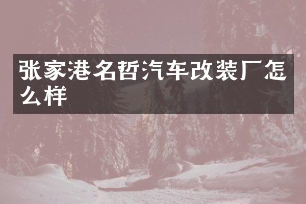 张家港名哲汽车改装厂怎么样