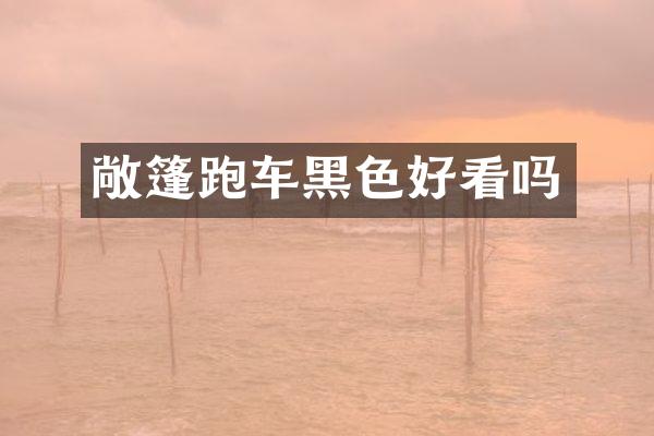 敞篷跑车黑色好看吗
