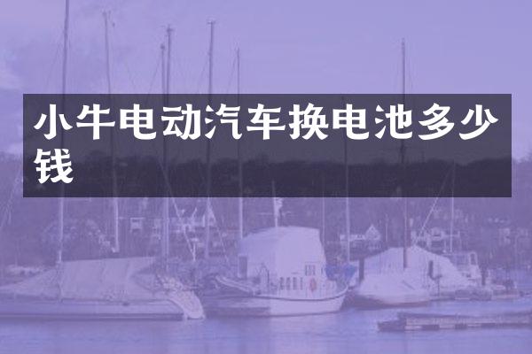 小牛电动汽车换电池多少钱