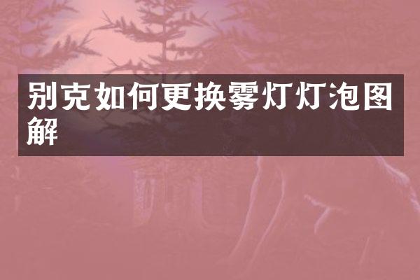 别克如何更换雾灯灯泡图解