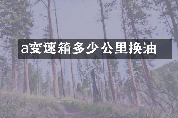 a丅变速箱多少公里换油