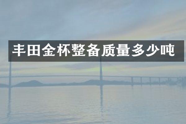丰田金杯整备质量多少吨