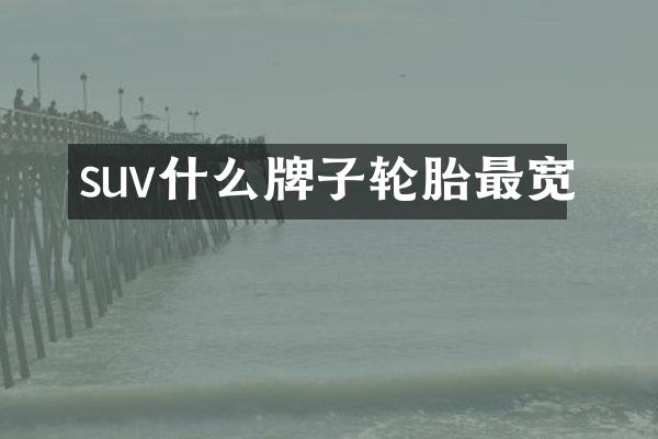 suv什么牌子轮胎最宽
