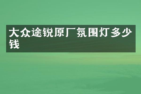 大众途锐原厂氛围灯多少钱
