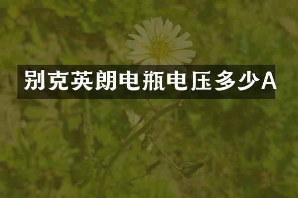 别克英朗电瓶电压多少A