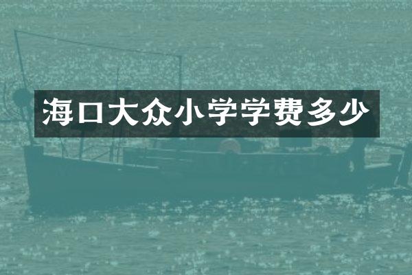 海口大众小学学费多少