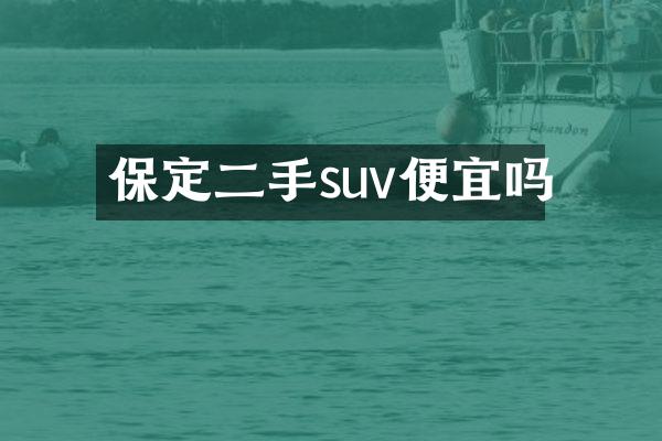 保定二手suv便宜吗