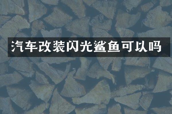 汽车改装闪光鲨鱼可以吗