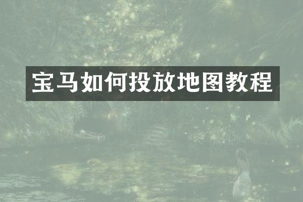宝马如何投放地图教程