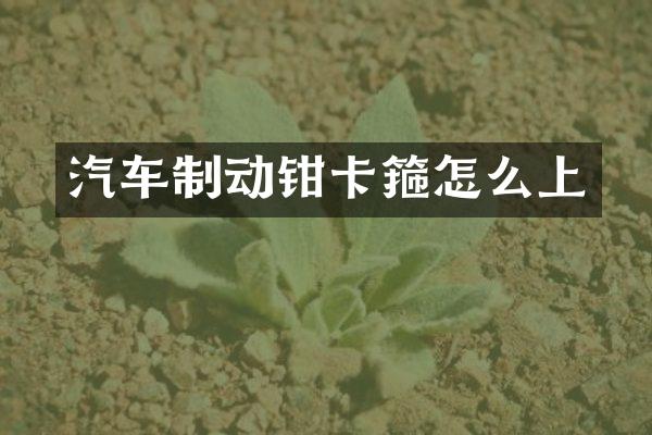 汽车制动钳卡箍怎么上