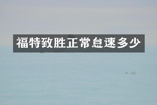 福特致胜正常怠速多少