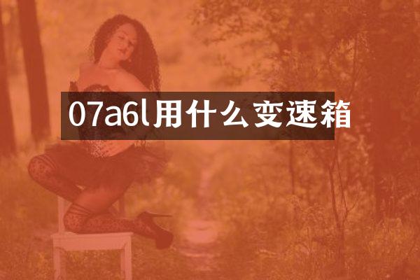 07a6l用什么变速箱