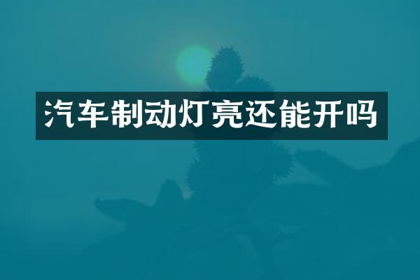 汽车制动灯亮还能开吗