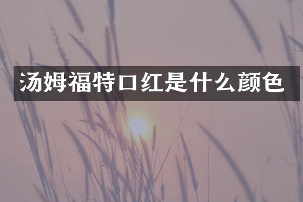 汤姆福特口红是什么颜色