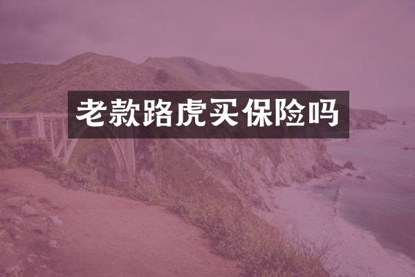 老款路虎买保险吗