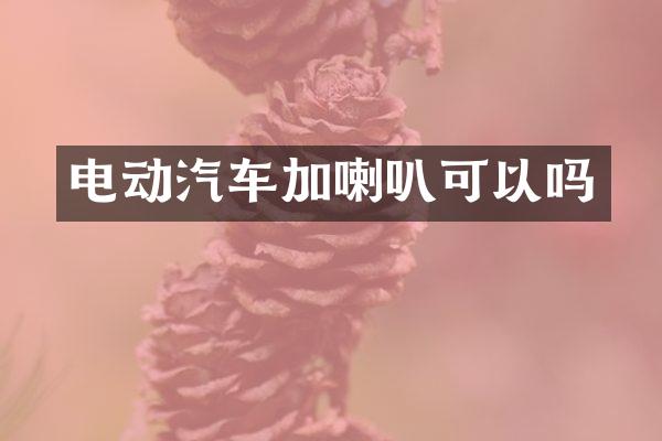 电动汽车加喇叭可以吗