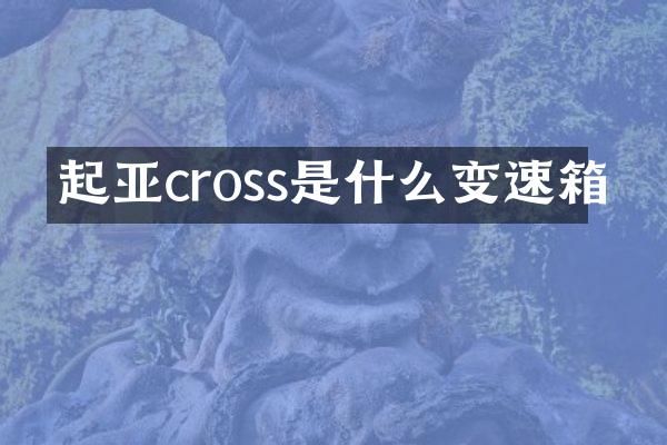 起亚cross是什么变速箱