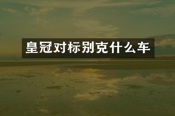 皇冠对标别克什么车