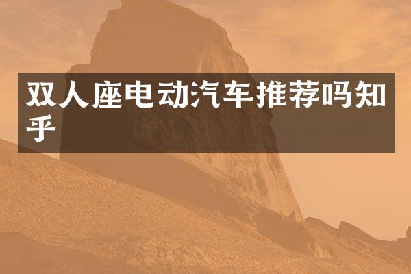 双人座电动汽车推荐吗知乎