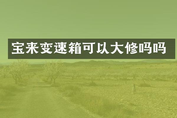 宝来变速箱可以大修吗吗