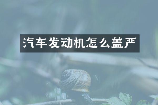 汽车发动机怎么盖严