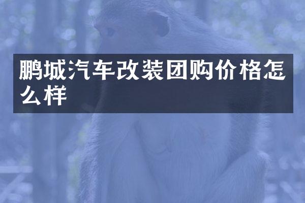 鹏城汽车改装团购价格怎么样