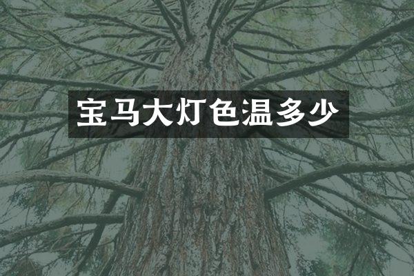 宝马大灯色温多少