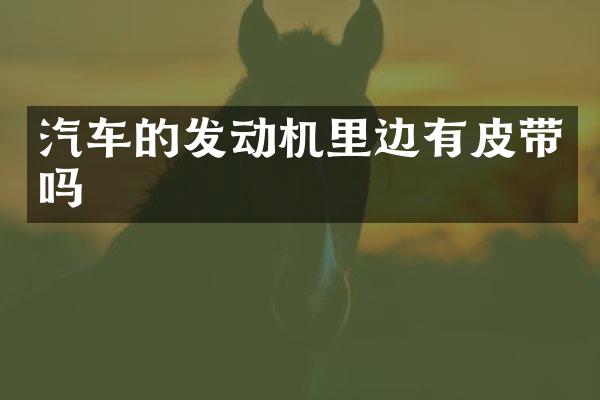 汽车的发动机里边有皮带吗