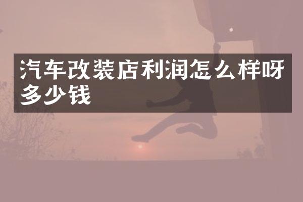 汽车改装店利润怎么样呀多少钱