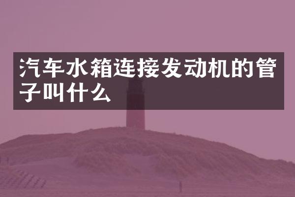 汽车水箱连接发动机的管子叫什么