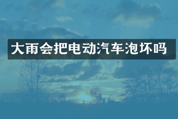 大雨会把电动汽车泡坏吗