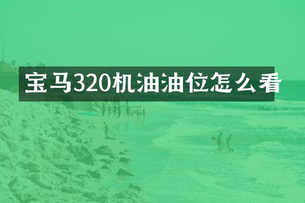 宝马320机油油位怎么看