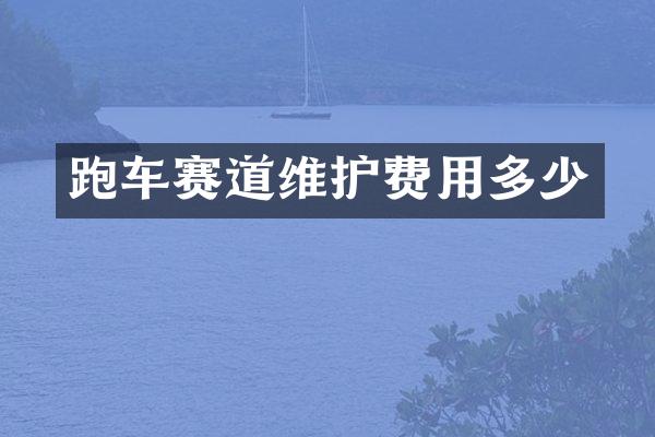 跑车赛道维护费用多少