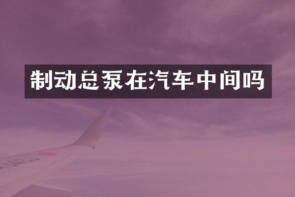 制动总泵在汽车中间吗