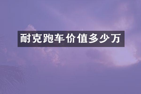 耐克跑车价值多少万