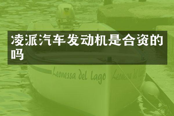 凌派汽车发动机是合资的吗