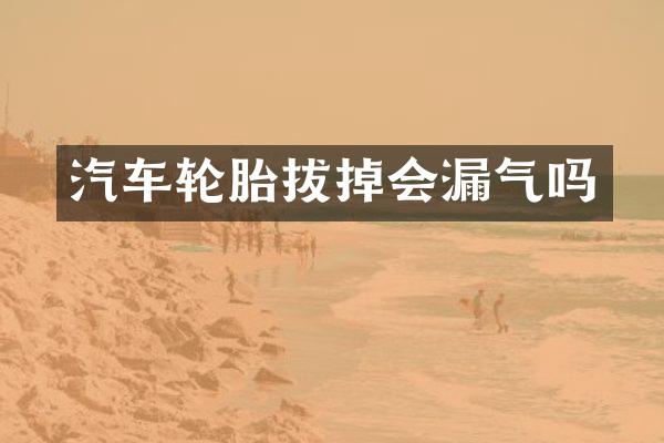 汽车轮胎拔掉会漏气吗