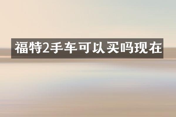福特2手车可以买吗现在