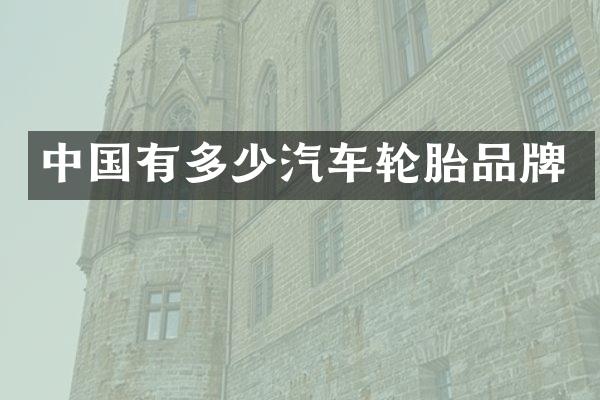 中国有多少汽车轮胎品牌