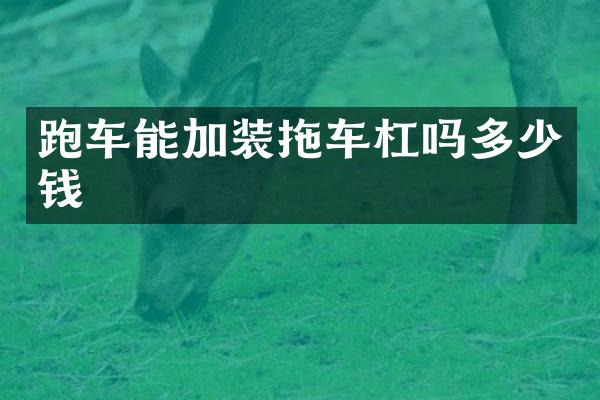 跑车能加装拖车杠吗多少钱