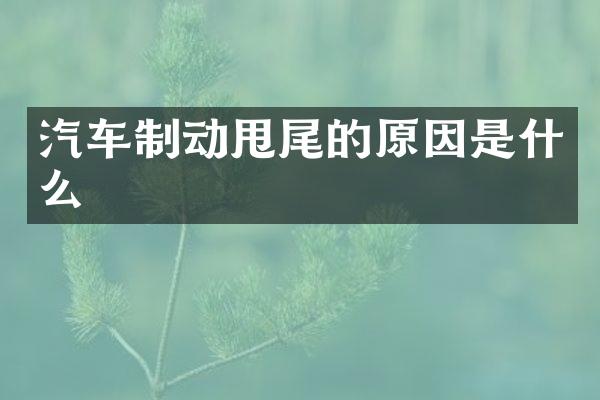 汽车制动甩尾的原因是什么
