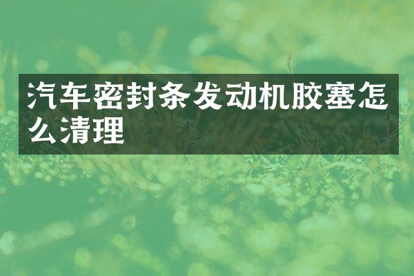汽车密封条发动机胶塞怎么清理